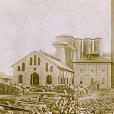Lake Oswego Iron and Steel Works.: Origsize: 3" x 4"; Origformat: Print-Photographic
