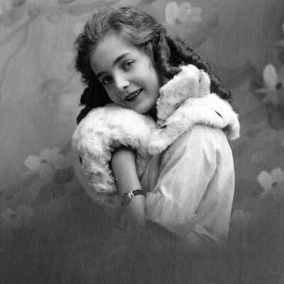 A) Dorothy as a young girl.: Copyright: None; Origsize: 4" x 6"; Origformat: Print-Photographic