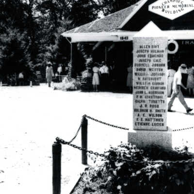 Champoeg Pioneer Signer's Monument.