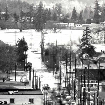 1964 Flood - 14th and Main Streets - Oregon City.