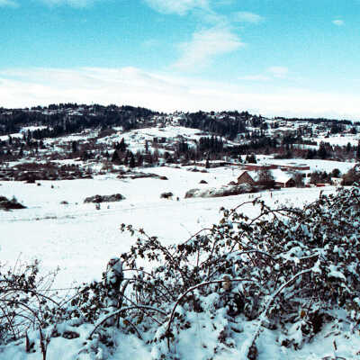 Snow in Happy Valley.