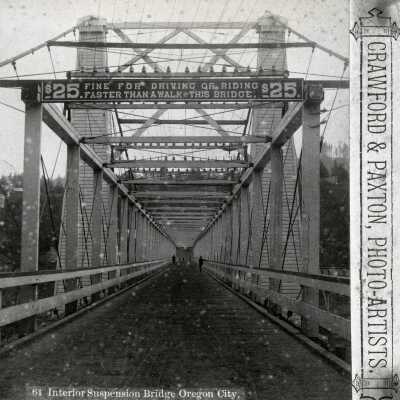 Oregon City-West Linn 1889 - Suspension Bridge