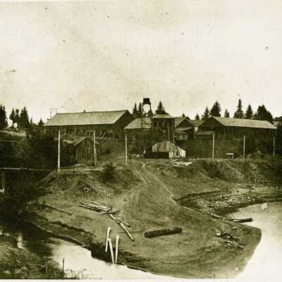 Oswego Furnace at Mouth of Sucker Creek and Willamette River