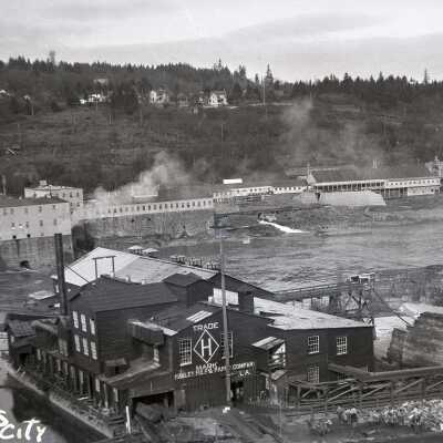Hawley Pulp and Paper Mill from the Bluff.