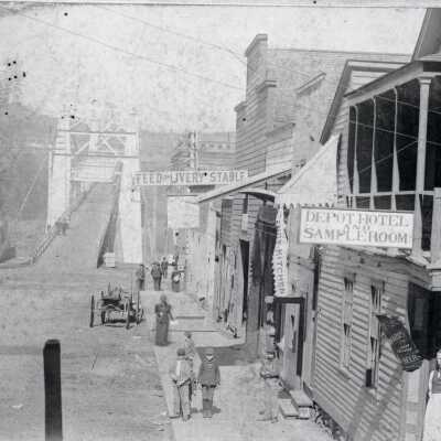 Oregon City 1896 - Looking West on 7th Street