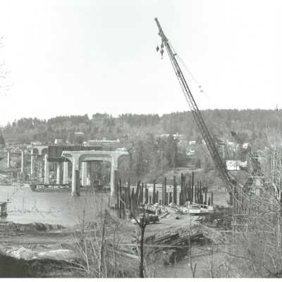 Construction of I205, Abernethy Bridge, Pouring Concrete, #4