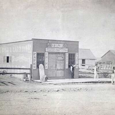 Store Building: Origsize: 5" x 7"; Origformat: Print-Photographic