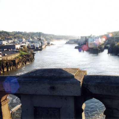 Willamette Falls 1980s - Mills and Locks as Seen from the Arch Bridge (#2)