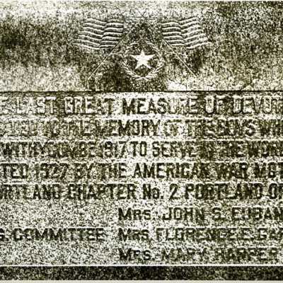 Camp Withycombe WW1 Marker, 1971: Origformat: Negative