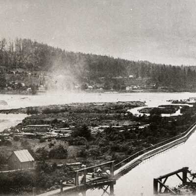 Willamette Falls Locks 1873 - After Opening