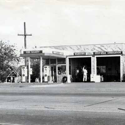 Ken Ramey Gas Station: Origsize: 8" x 10"; Origformat: Print-Photographic