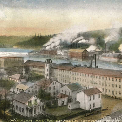 Oregon City Paper and Woolen Mills, 1908.