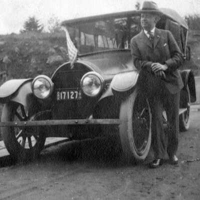 Dr. Hugh Mount and His Marmon Car..