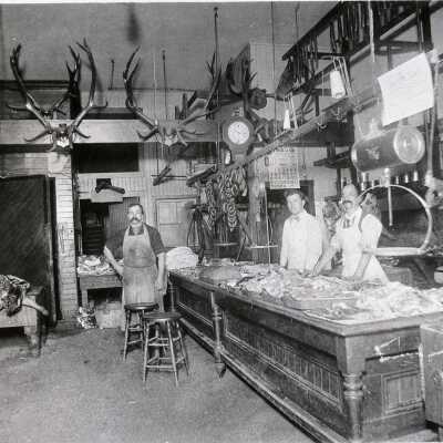 Petzold Meat Market Interior 1912 - 706 Main Street