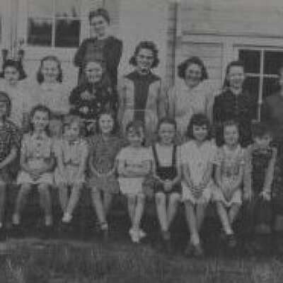 Carver School Students 1941 - 1st - 8th Grades - Carver, Oregon