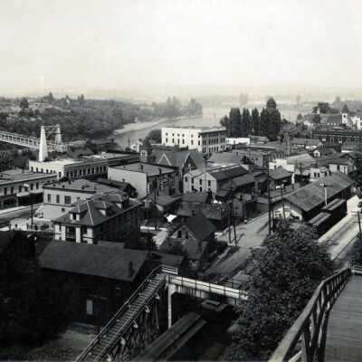 5th Street Steps, O.C. from the Bluff. (A): Copyright: None; Origsize: 8" x 10"; Origformat: Print-Photographic