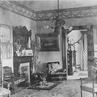 Interior view of the Chase House, Oregon City - demolished