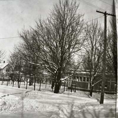 1919 Snowstorm - Oregon City - Library Park