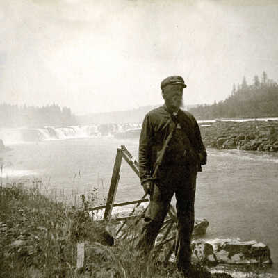 Fish Wheel at Willamette Falls, Mr. Brown, 1899.