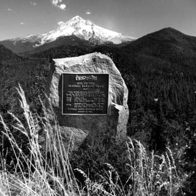 Original Barlow Trail, 1845.  Plaque.: Copyright: Clackamas County Historical Society; Origsize: 5x7; Origformat: Print-Photographic