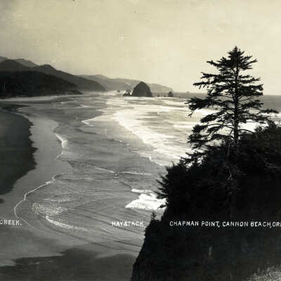 Cannon Beach - Haystack Rock Viewed from Chapman Point