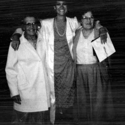 Two Mills Sisters with?: Copyright: None; Origsize: 4" x 6"; Origformat: Print-Photographic