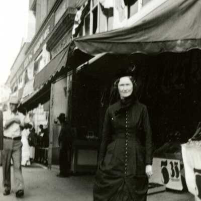 Unknown Woman in Vintage Costume, Parade