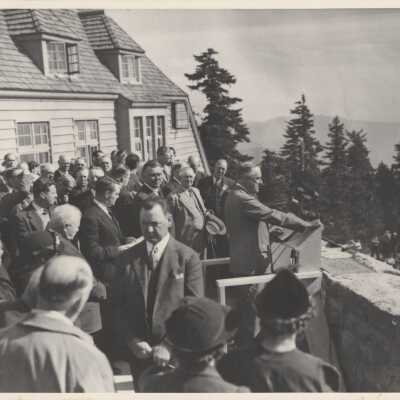 Mt Hood-Timberline lodge dedcation 1937