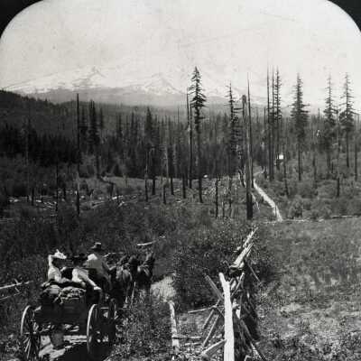 Brightwood 1900 - Road to Mt. Hood with Horse Team