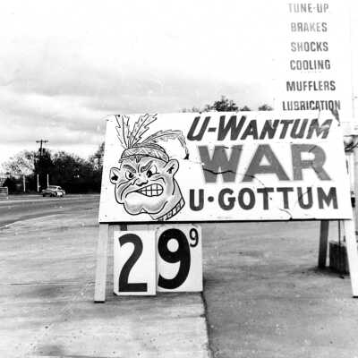 Gas Station Sign.