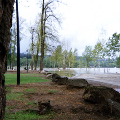 Native American Pow Wow Area. Confluence of Clackamas and Willamette River.
