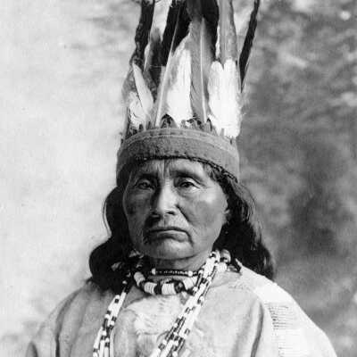 Native American in Headdress.