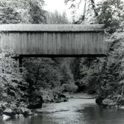 Trout Creek Covered Bridge over Molalla River.