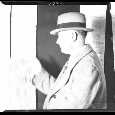 Photograph of a man for Rev. Baker - February 1930 - Negative