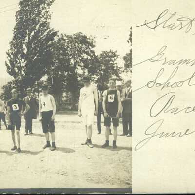 Start of the Oregon City Grammar School Relay Race - June 1, 1907 - Postcard