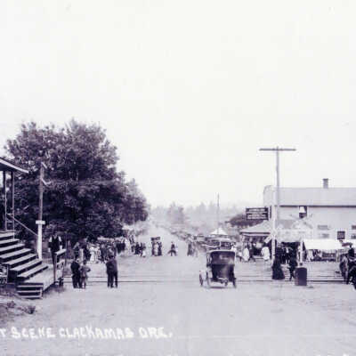 Clackamas 1918-1928 - Street Scene Near Camp Withycombe.