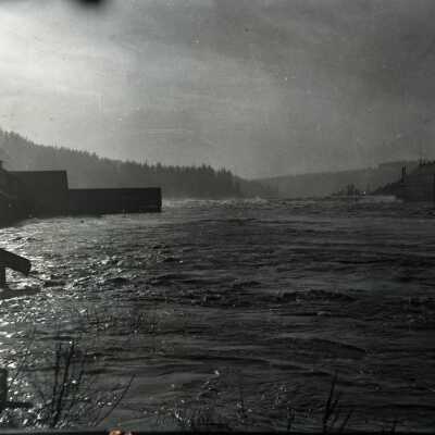 Willamette Falls During Flood at Oregon City
