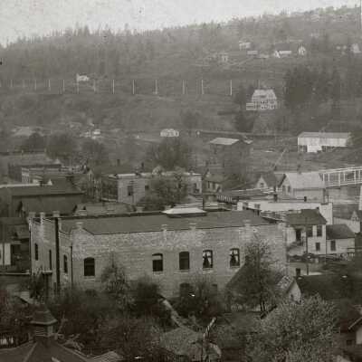 Oregon City 1897 - Business Buildings and West Linn Locks