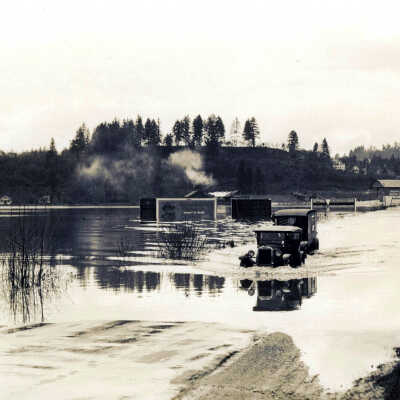 1922 Flood - 82nd Road from Southern Pacific Grade Crossing