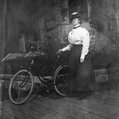 Inez Smith with bicycle