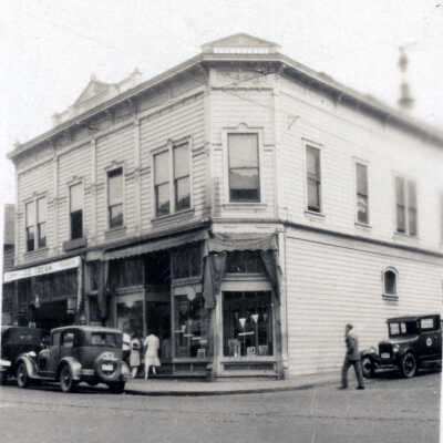 Stevens Building, Oregon City.: Origsize: 3" x 4"; Origformat: Print-Photographic