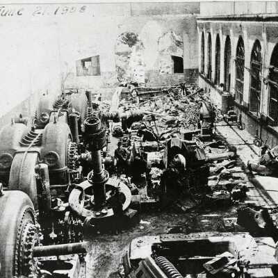 Cazadero Dam Station "G" Interior After Explosion - 1908 Clackamas River, Oregon