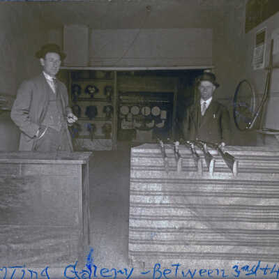 Shooting Gallery in Oregon City Armory.