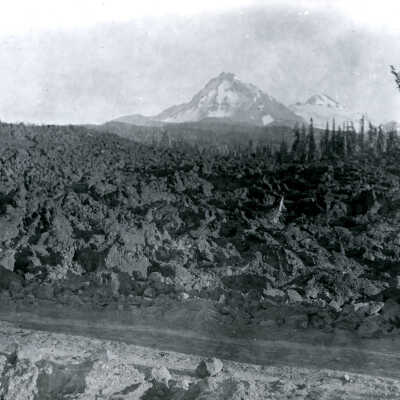 Lava Fields and Three Sisters, Deschutes County, OR: Copyright: Clackamas County Historical Society; Origsize: 3x5; Origformat: Print-Photographic