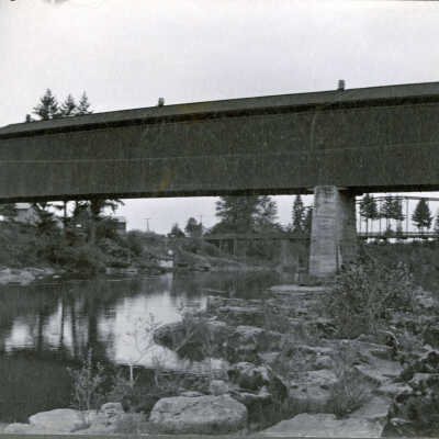 Covered Railroad Bridge at Park Place.
