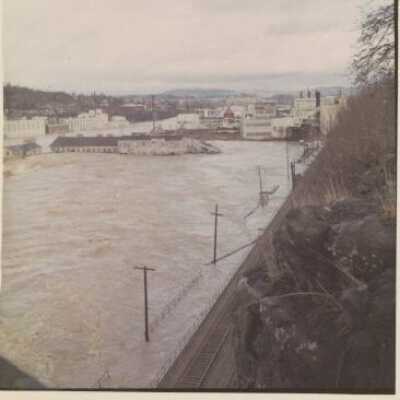 1964 Flood - Willamette River Falls - Oregon City Oregon