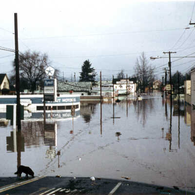 1964 Flood - 14th and Washington Street - Oregon City