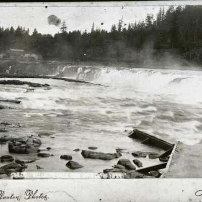 Willamette Falls 1892 - Viewed from Upper End of Locks