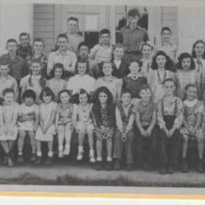 Carver School Students 1945 - 1st - 8th Grades - Carver, Oregon