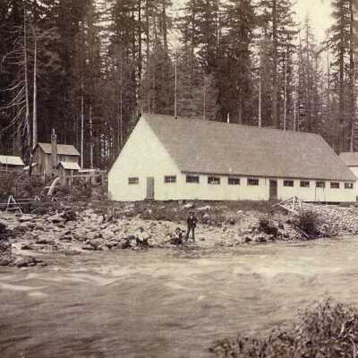 Boulder River/Salmon River fish hatchery, 1900.: Copyright: Clackamas County Historical Society; Origsize: 5x7; Origformat: Print-Photographic